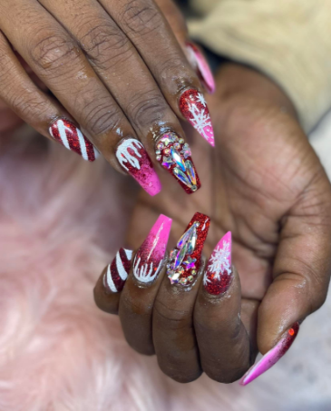 Elegant nail design example 2 - gel nail enhancement